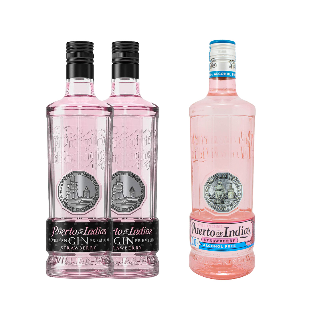 GIN PUERTO INDIAS FRESA 2BOT+1B FRES 0.0 WEB